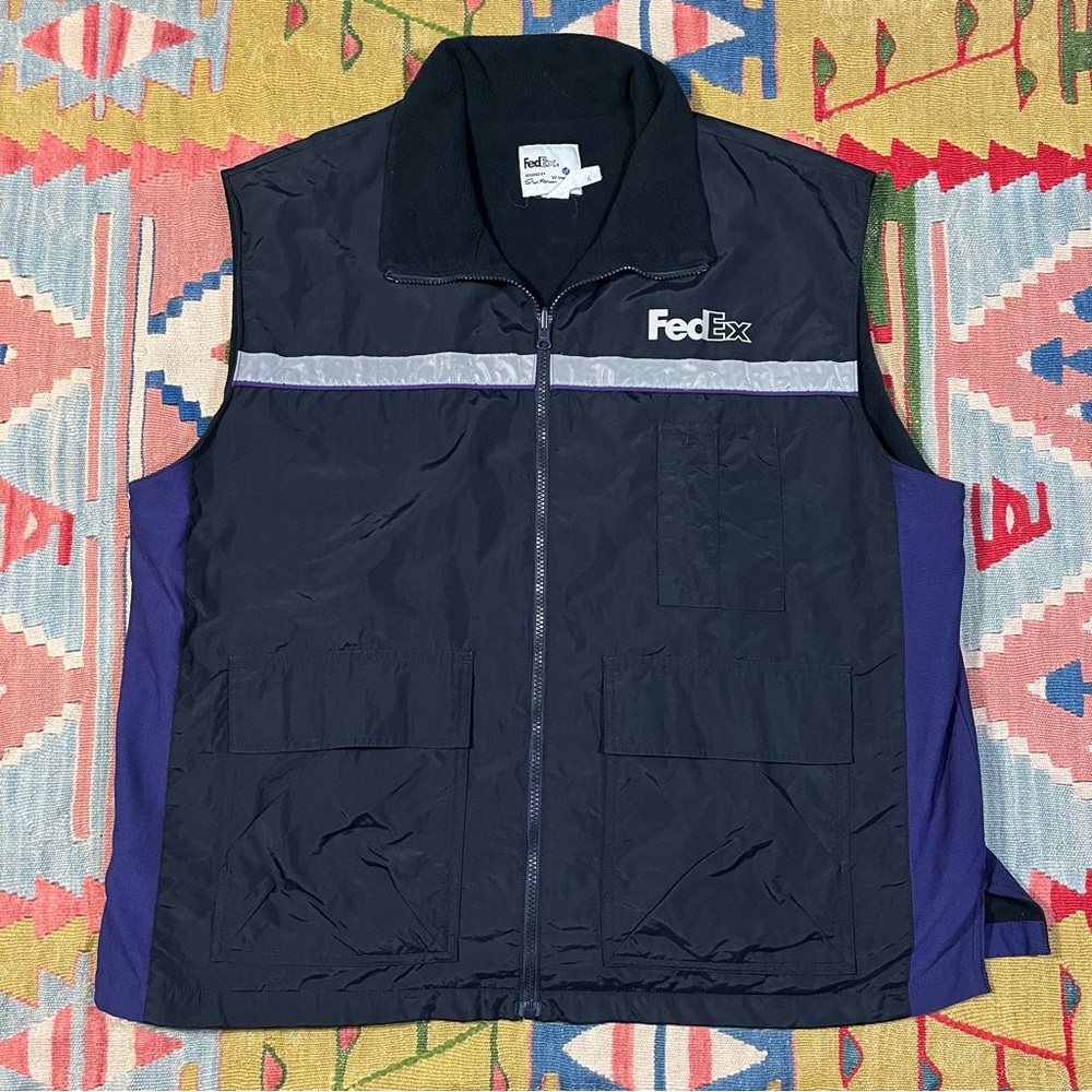 FedEx Stan Herman Black & Purple 3M Reflective Vest Men’s XXL